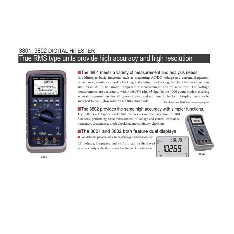 HIOKI DIGITAL HiTESTER 3801